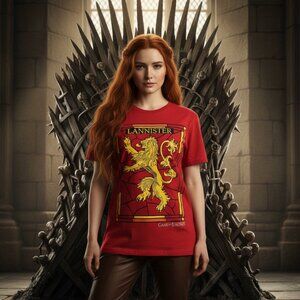 🦁 GAME OF THRONES Lannister Stained Glass Tee S 🦁